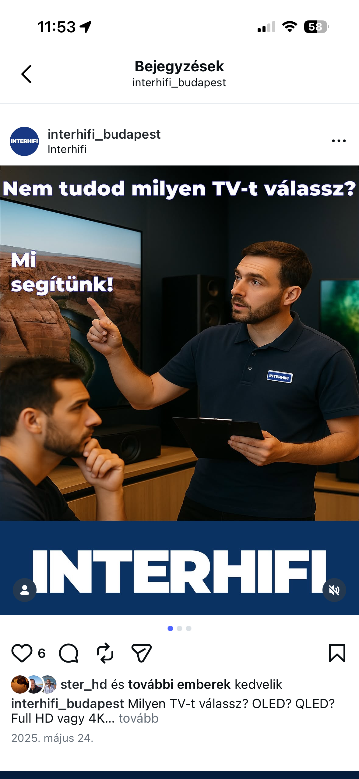 INTERHIFI Instagram post